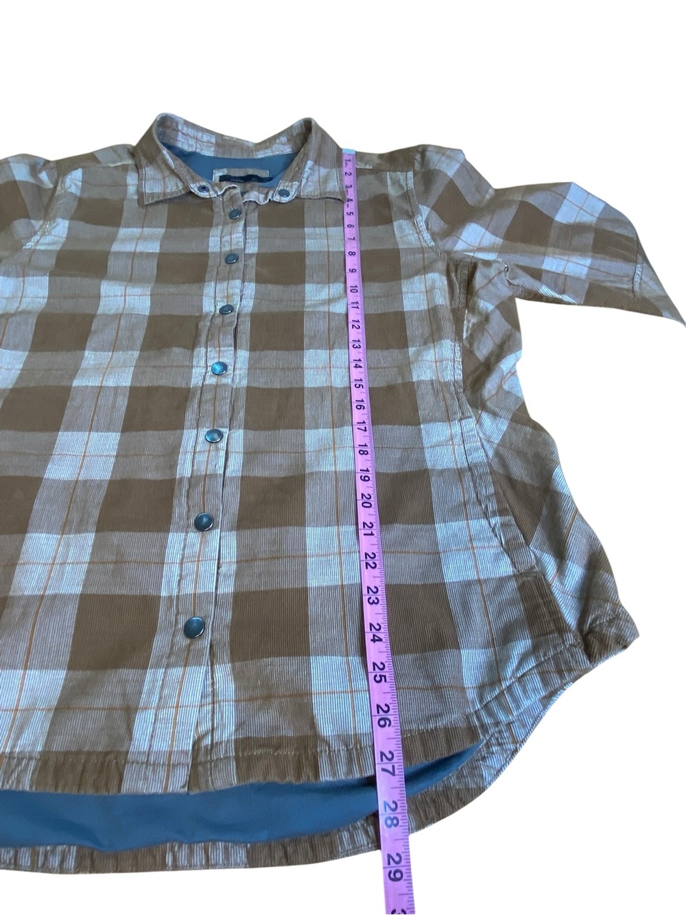 PrAna Porter Park Plaid Organic Cotton Flannel Shirt Shacket Women’s Size XL - Picture 10 of 15